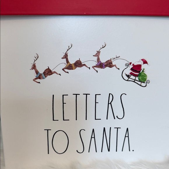 Rae Dunn Red and White Letters to Santa Box 12 inches tall metal - Picture 10 of 10